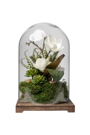 16" Cabo Terrarium with Floral Arrangement   AR1410