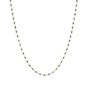 16" Onyx Tiny Dot Chain Necklace