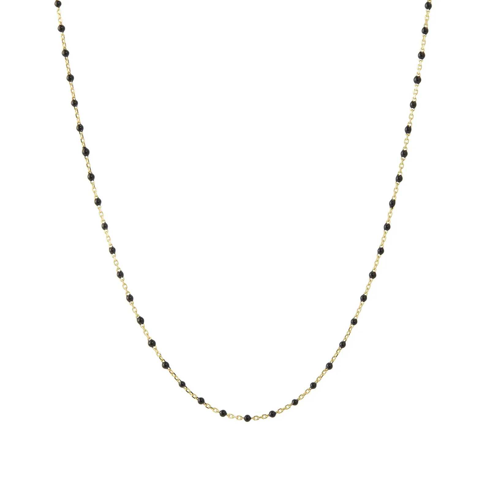 16" Onyx Tiny Dot Chain Necklace