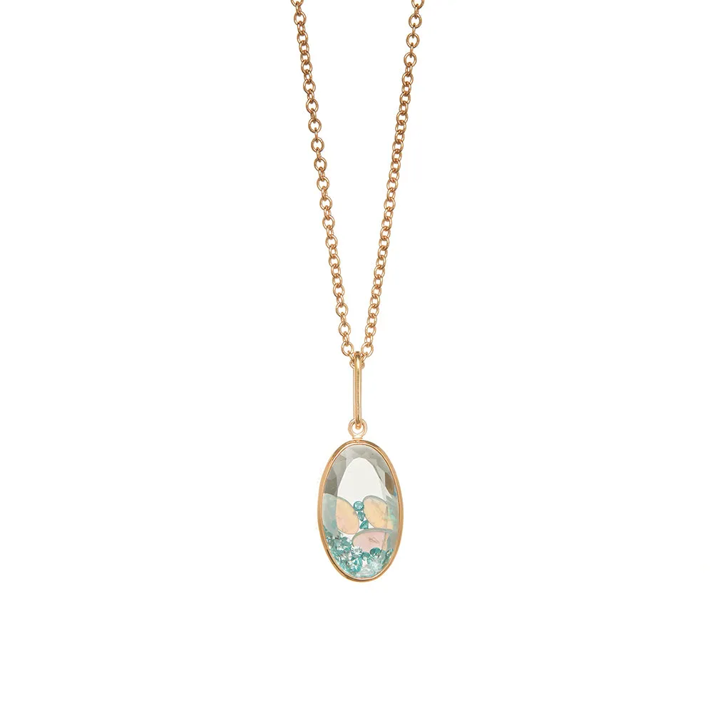 18 Karat Yellow Gold Paraiba Opal Shaker