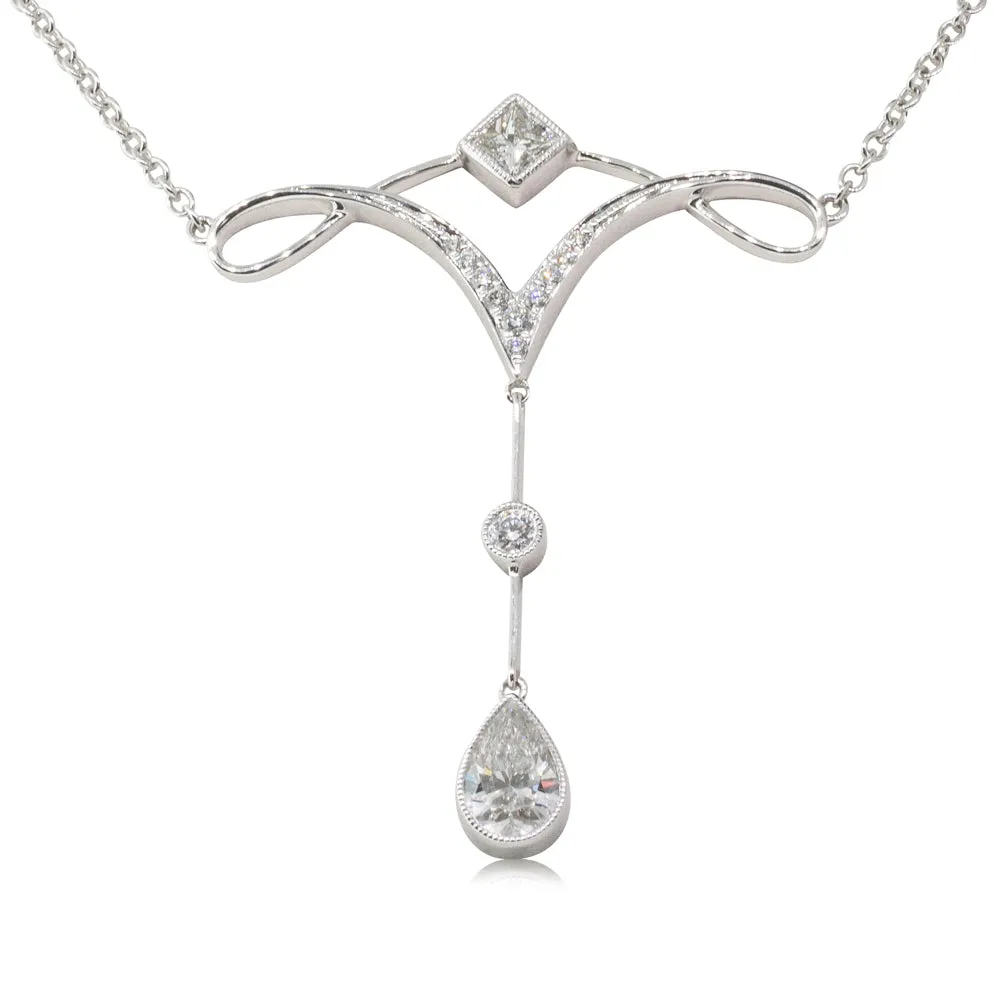 18ct White Gold 1.00ct Diamond Necklace