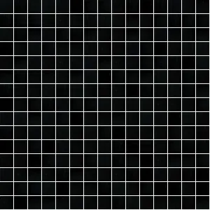 208 Black, 3/4" x 3/4" - Glass Tile