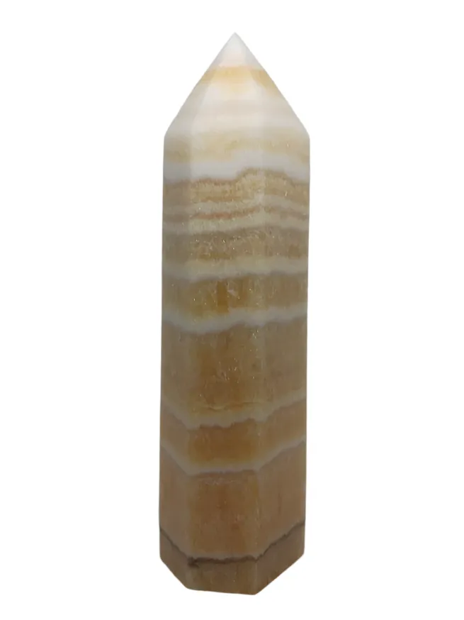 319G Orange Calcite Crystal Tower