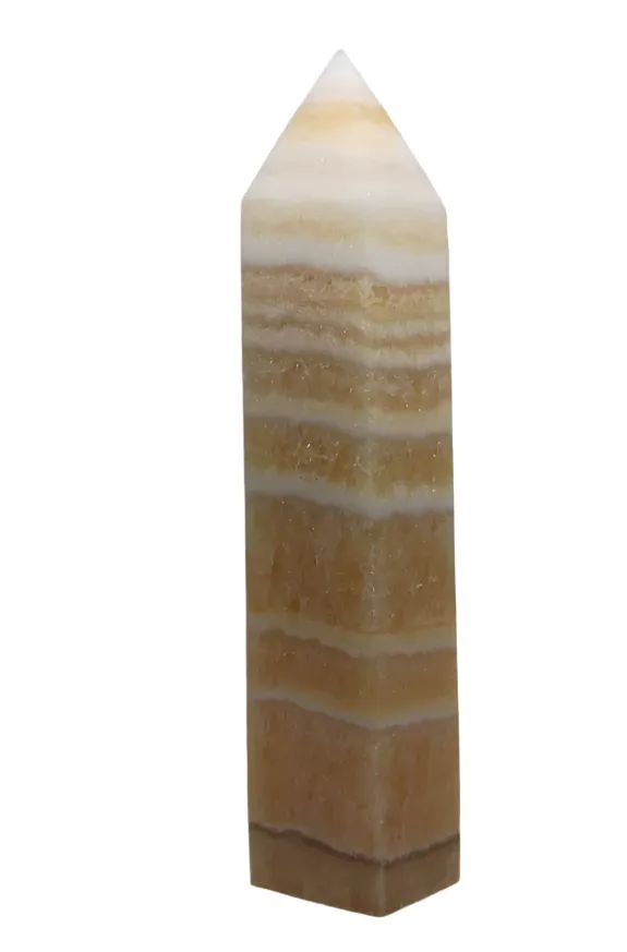 319G Orange Calcite Crystal Tower