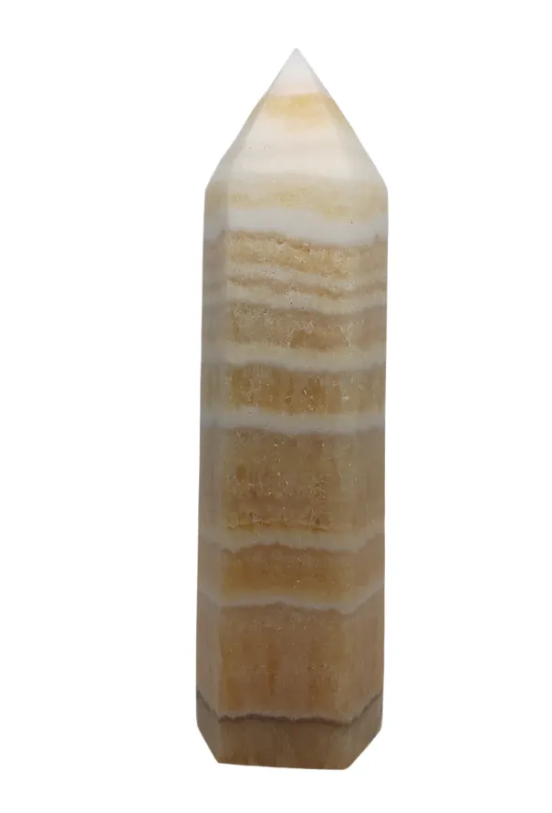 319G Orange Calcite Crystal Tower