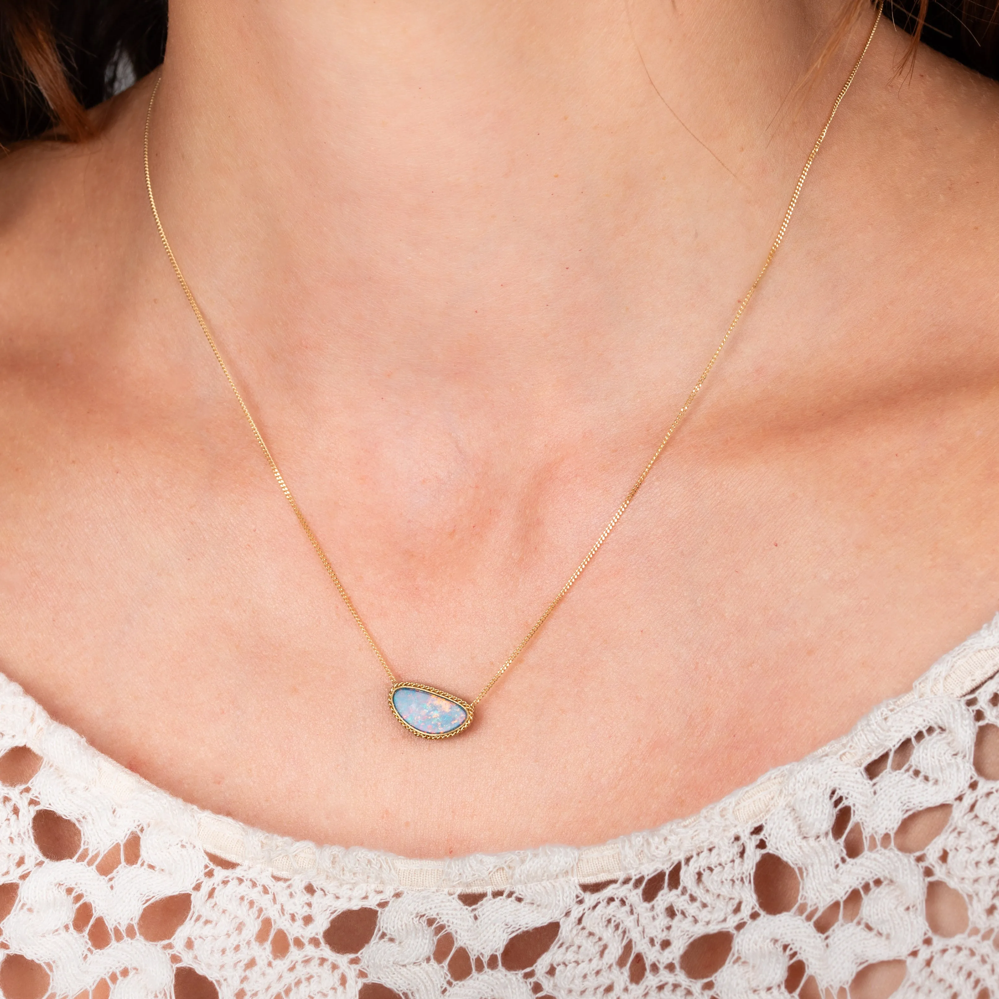 Australian Opal Radiant Necklace