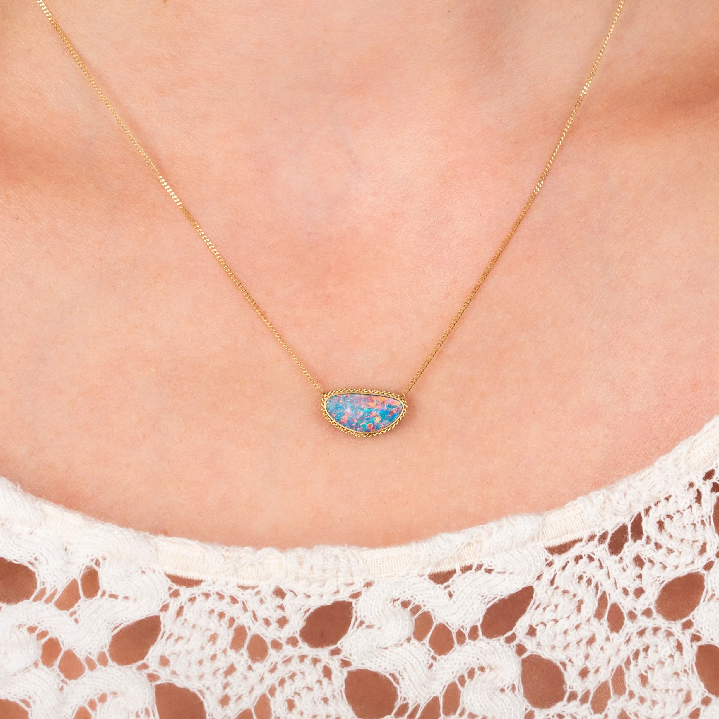 Australian Opal Radiant Necklace