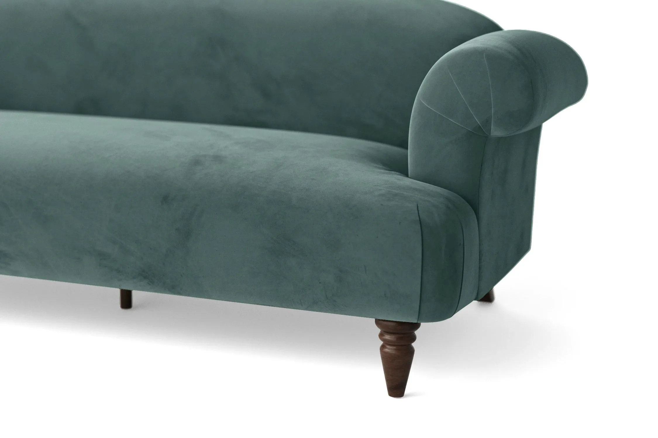 Barberton 3 Seater Sofa Teal Velvet