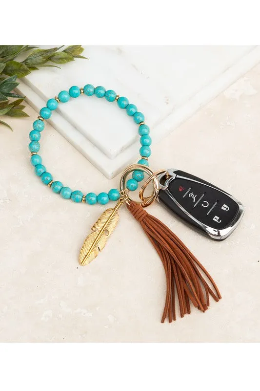 Beaded Key Ring Bracelet