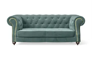 Bitonto 2 Seater Sofa Teal Velvet