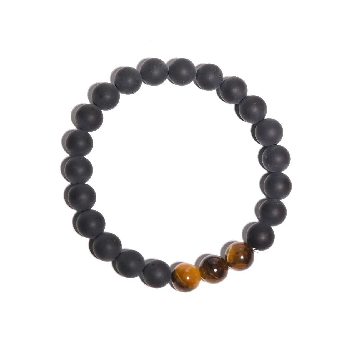 Black Onyx / Tiger's Eye Bracelet - PROTECT   MANIFEST