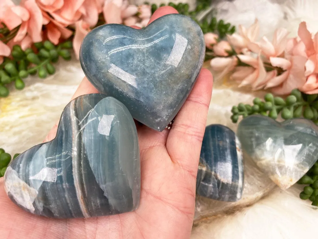 Blue Onyx Hearts