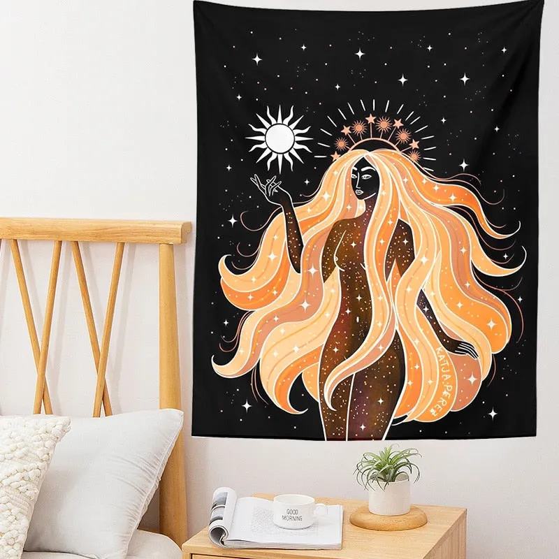 Bohemian Style Moon Energy Wall Hanging Decor