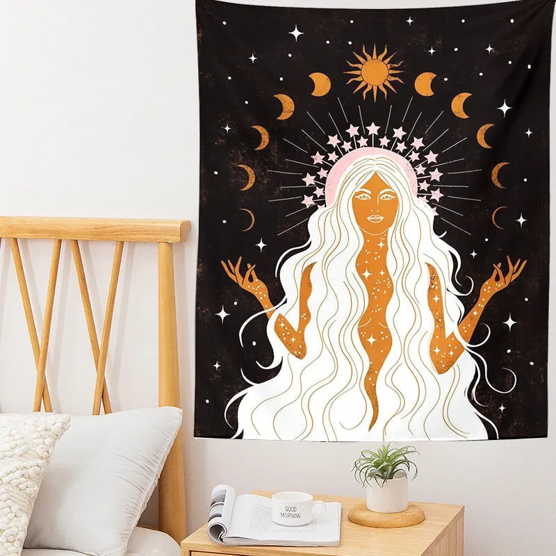 Bohemian Style Moon Energy Wall Hanging Decor