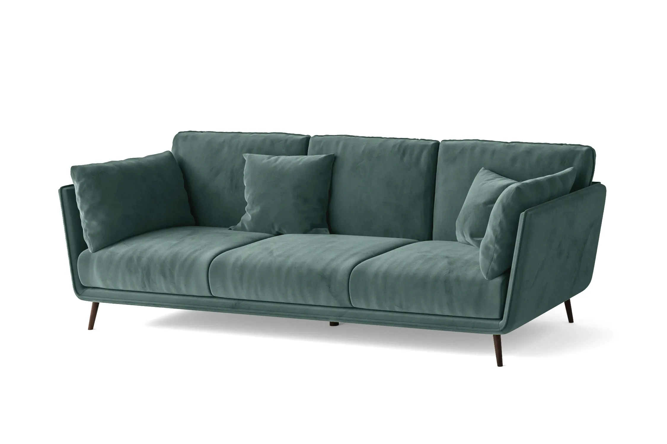 Bologna 3 Seater Sofa Teal Velvet