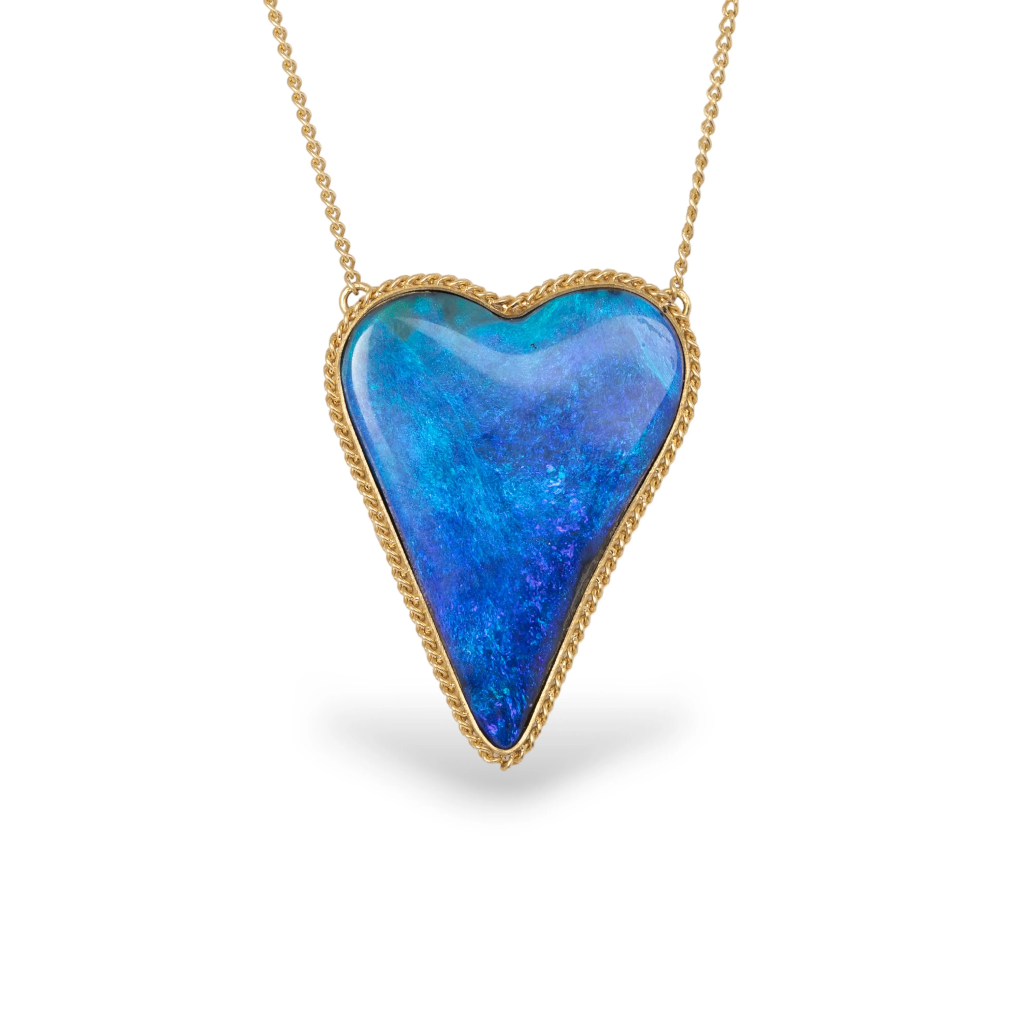 Boulder Opal Heart Necklace