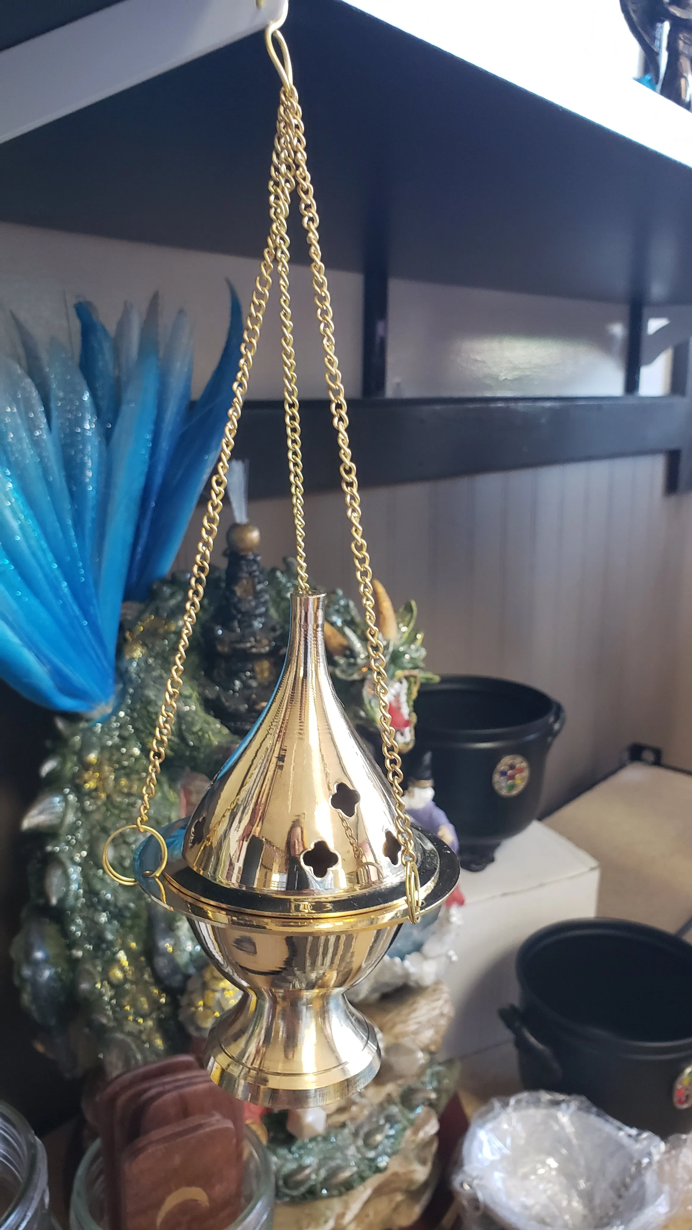 Brass Hanging Incense Burner - Large