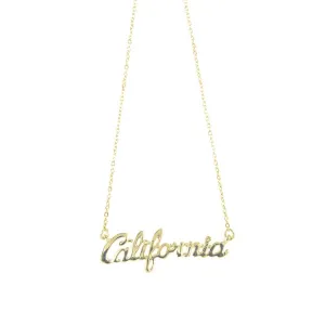 *California Letter Necklace - Gold