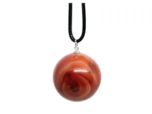 Carnelian Crystal Sphere Necklace