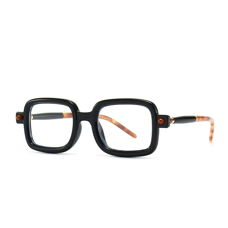 CCspace Unisex Full Rim Rectangle Resin Frame Eyeglasses 53979