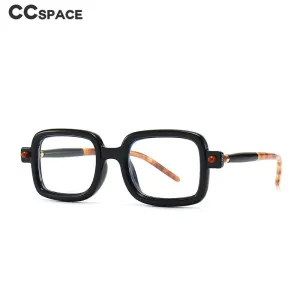 CCspace Unisex Full Rim Rectangle Resin Frame Eyeglasses 53979