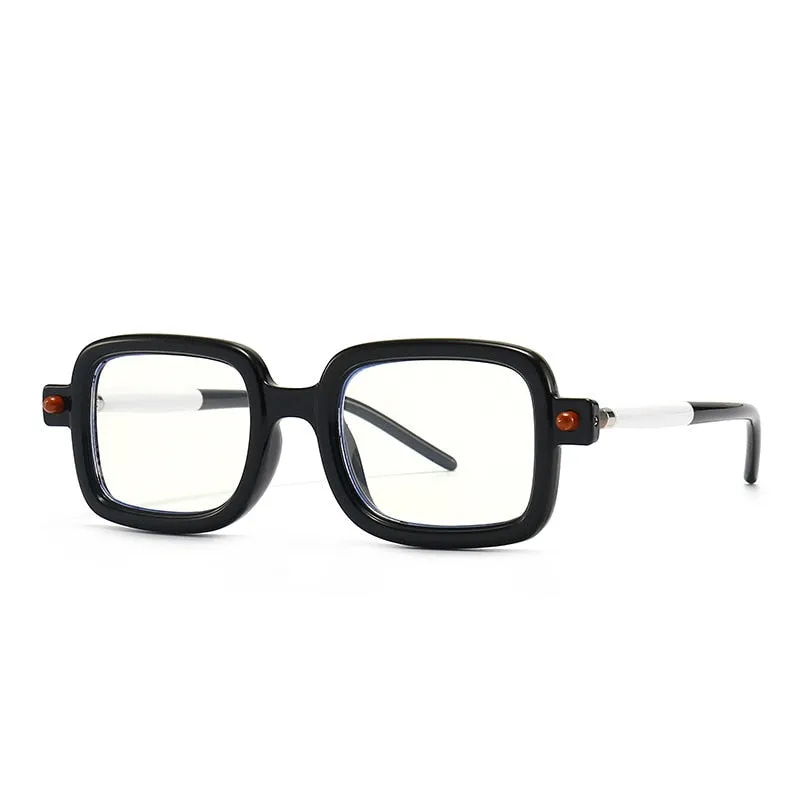 CCspace Unisex Full Rim Rectangle Resin Frame Eyeglasses 53979