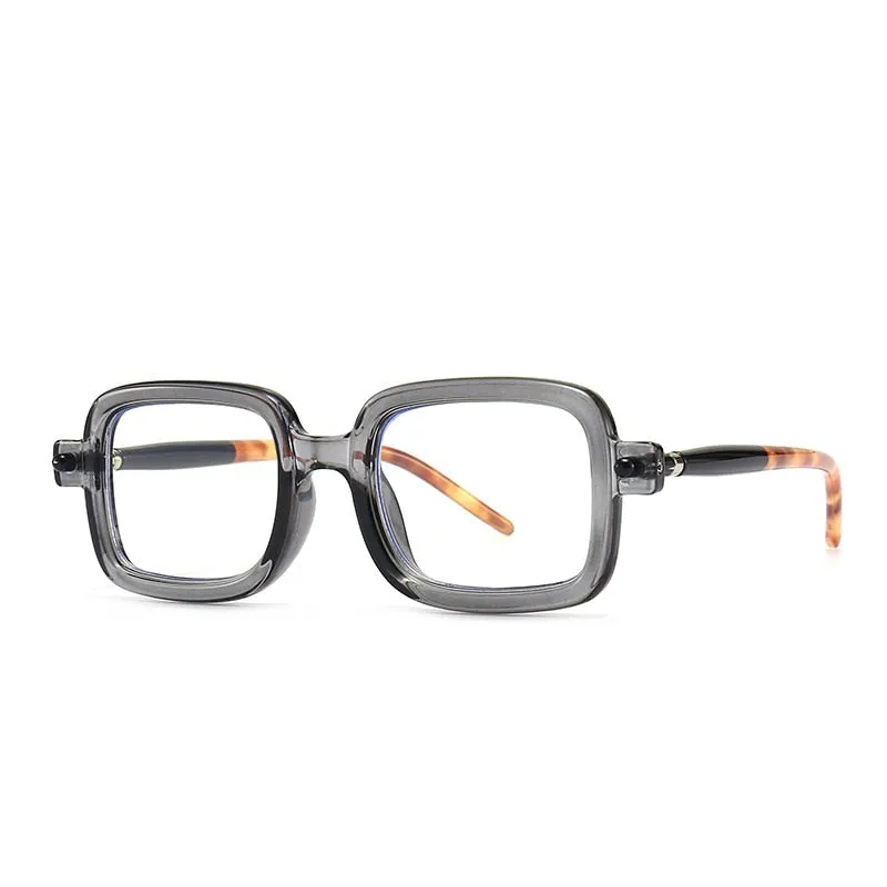 CCspace Unisex Full Rim Rectangle Resin Frame Eyeglasses 53979