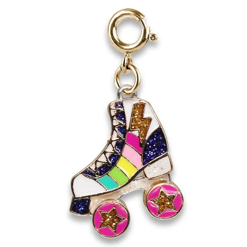 Charmit Gold Rainbow Rollerskate Charm - Multicolour