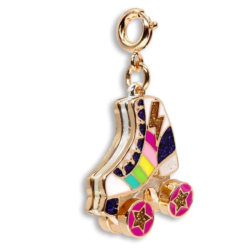 Charmit Gold Rainbow Rollerskate Charm - Multicolour