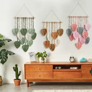 Colourful Leaf Macrame Wall Hanging