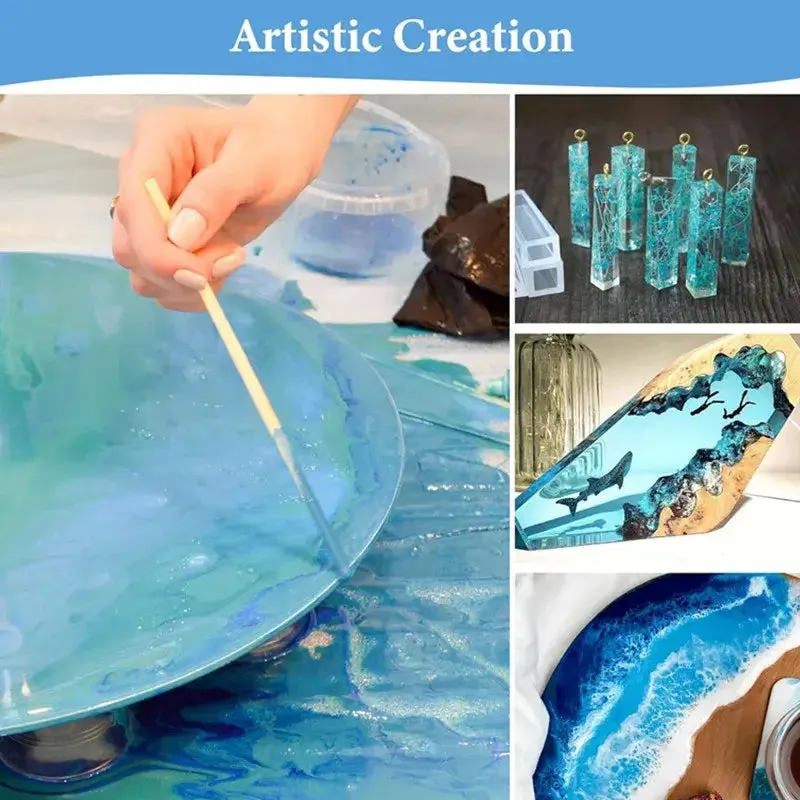 Crystal Clear Epoxy Resin Kit, Bubbles Free Epoxy Resin, Table Top &