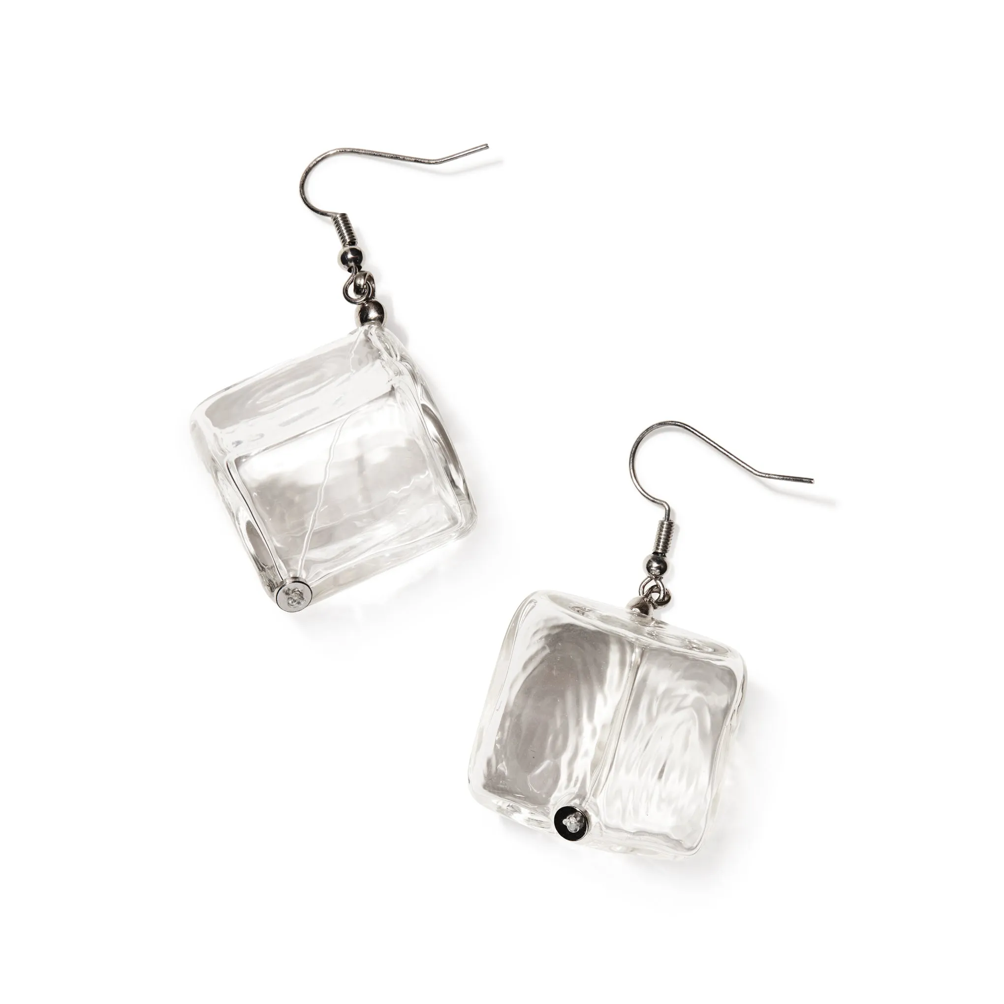 Cubo Glass Ice Cube Earrings