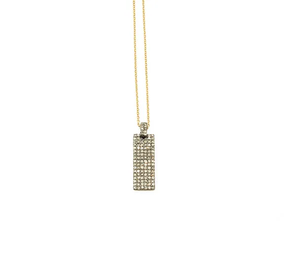 Dana Kellin Elongated Fine Rectangle Necklace