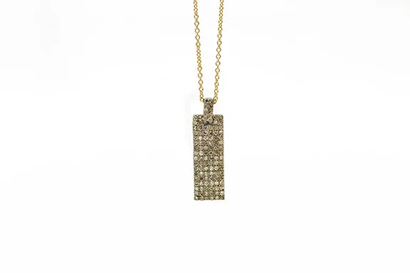 Dana Kellin Elongated Fine Rectangle Necklace