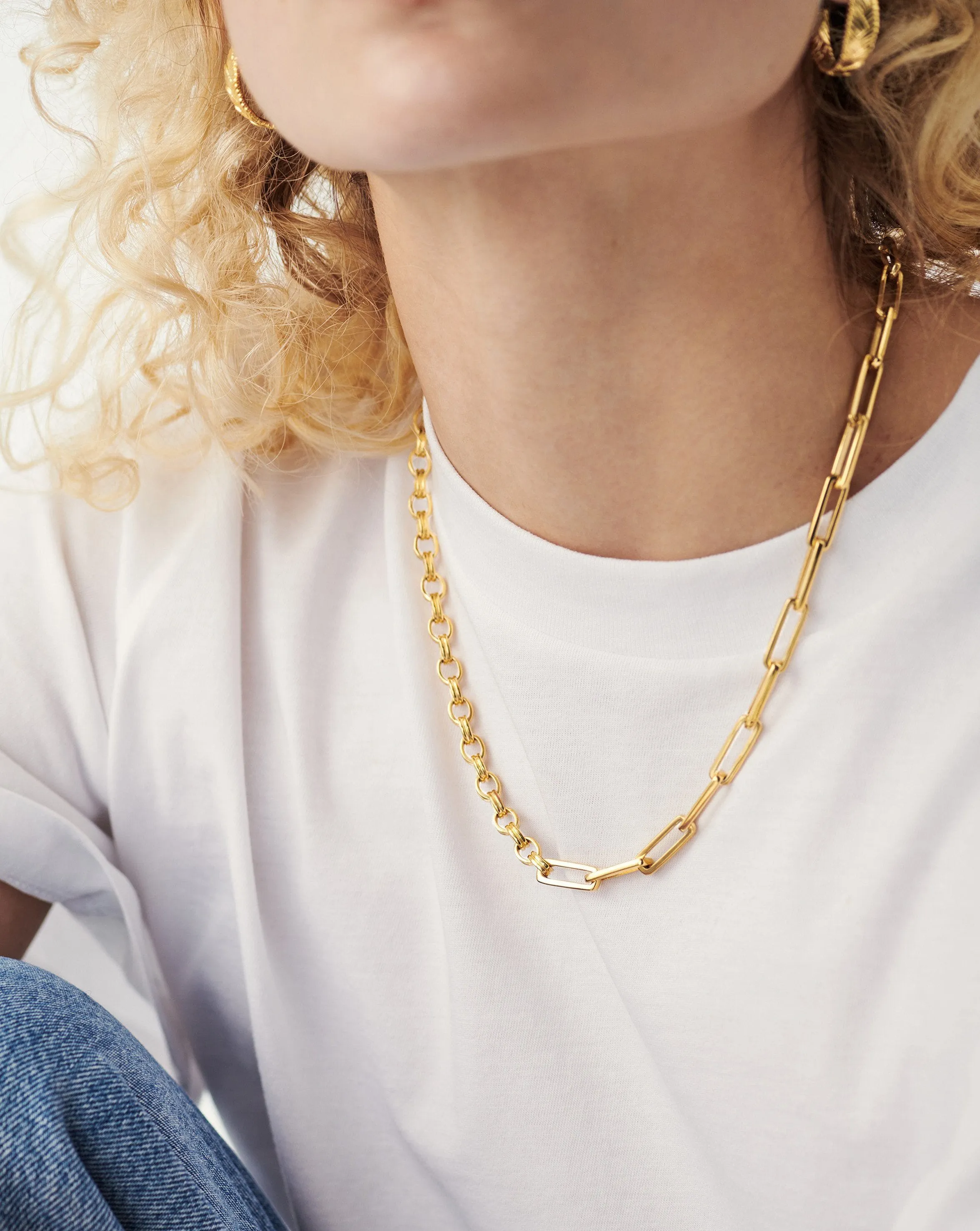 Deconstruked Axiom Chain Necklace | 18k Gold Plated