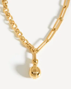 Deconstruked Axiom Small Sphere Chain Necklace | 18k Gold Plated