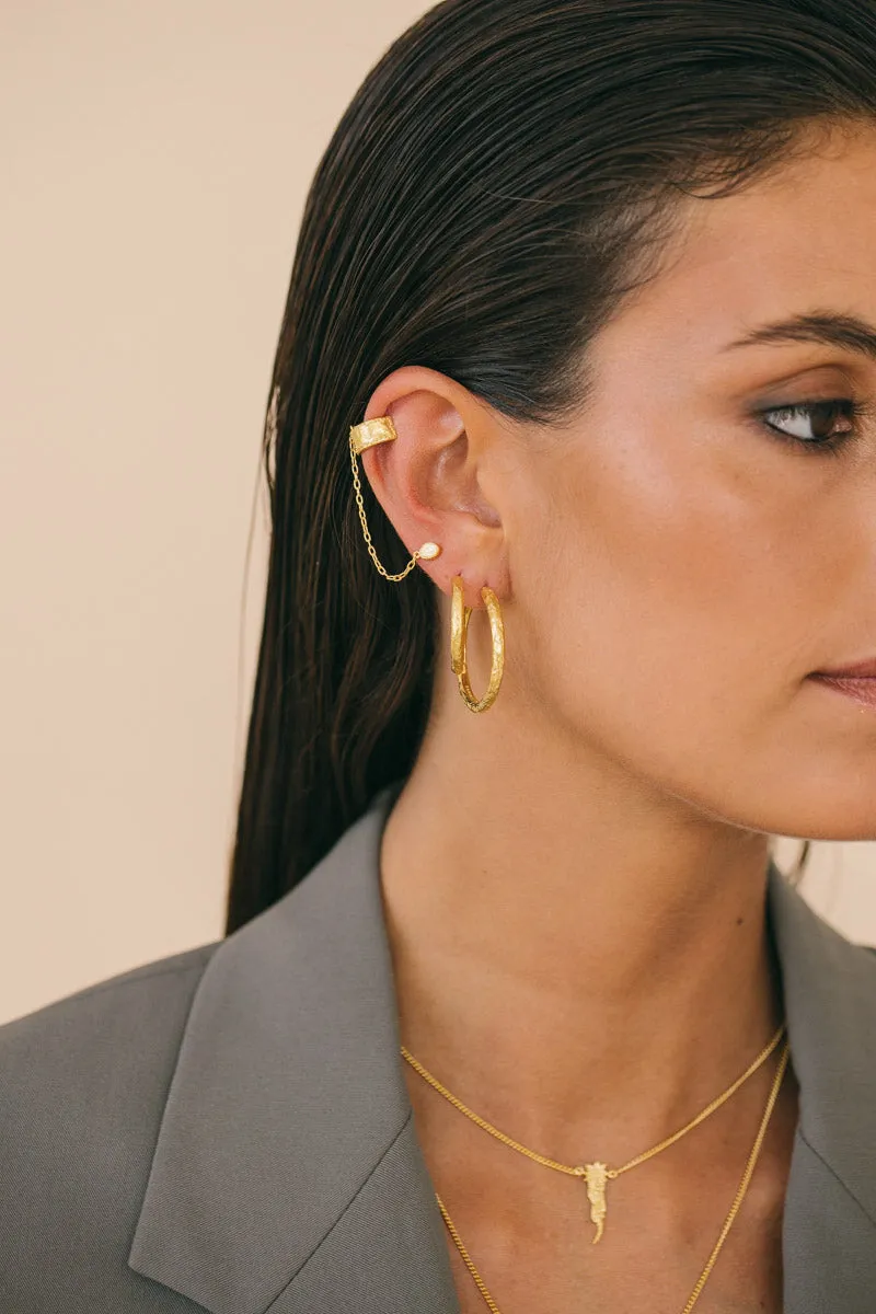 Eclectic ear piece gold plated  