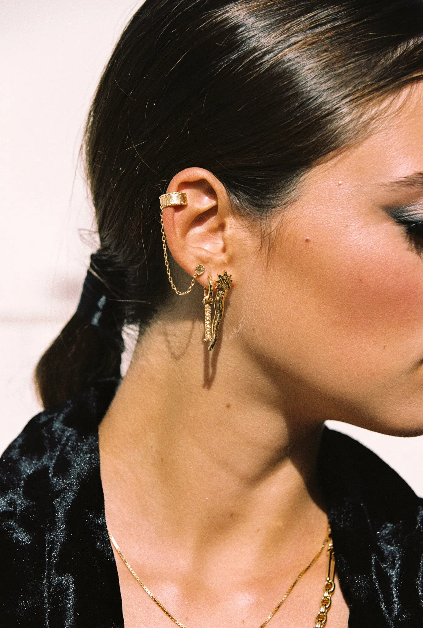 Eclectic ear piece gold plated  