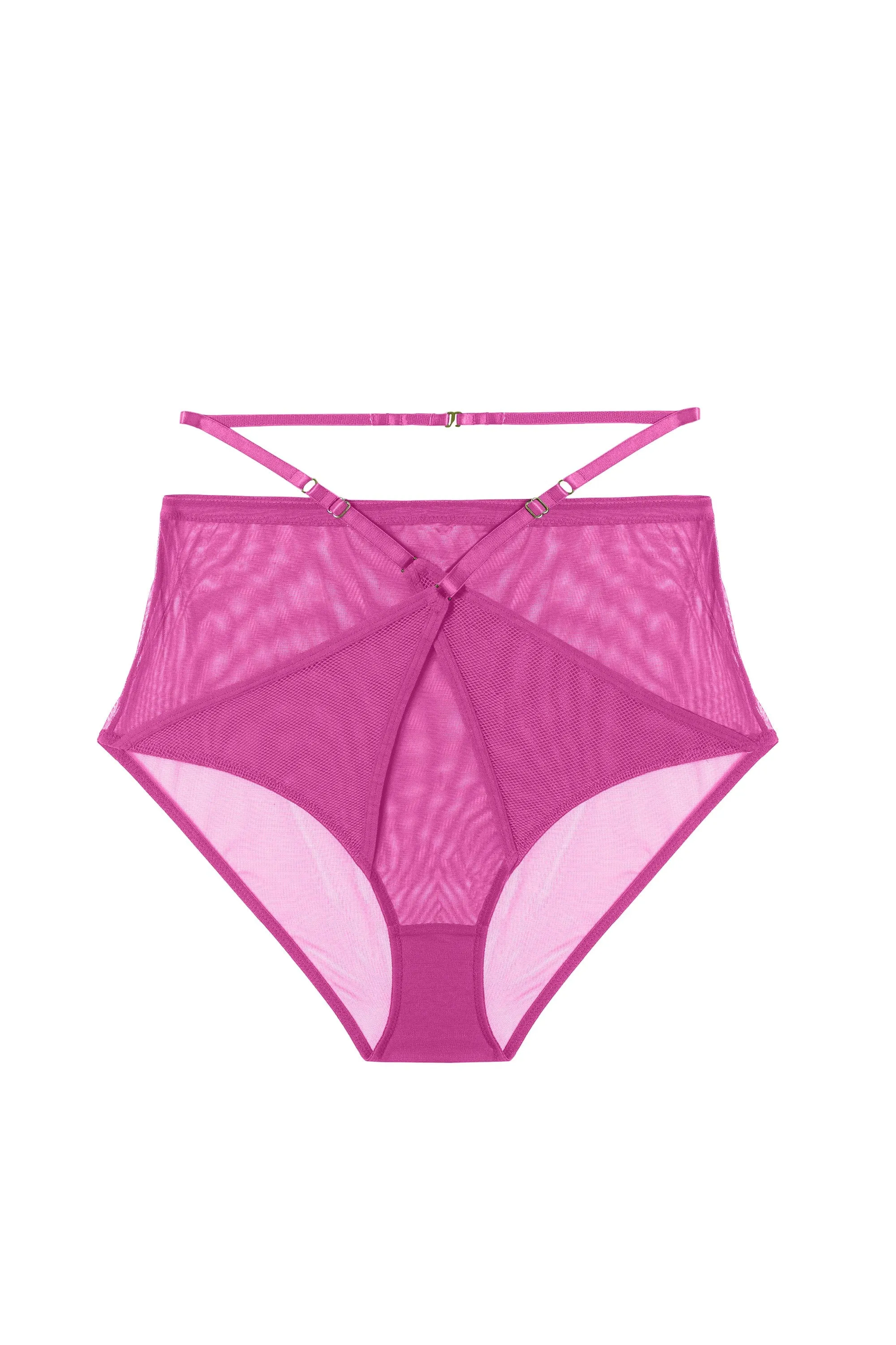 Eddie Magenta Crossover Wrap High Waist Brief