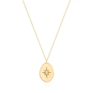 ELARA | Opal Disc Necklac