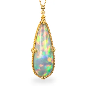 Elongated Ethiopian Opal Necklace