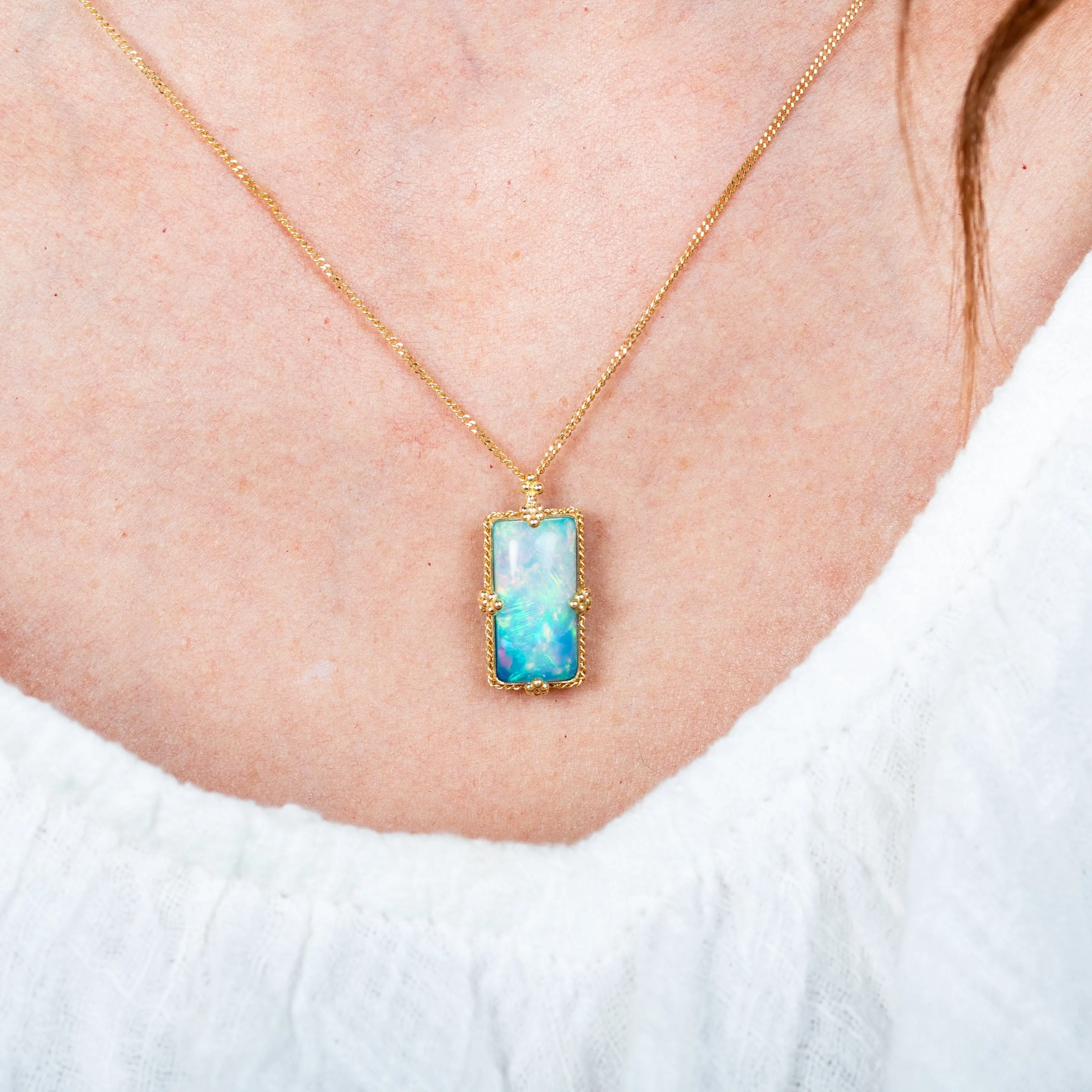 Ethiopian Opal Gradient Necklace