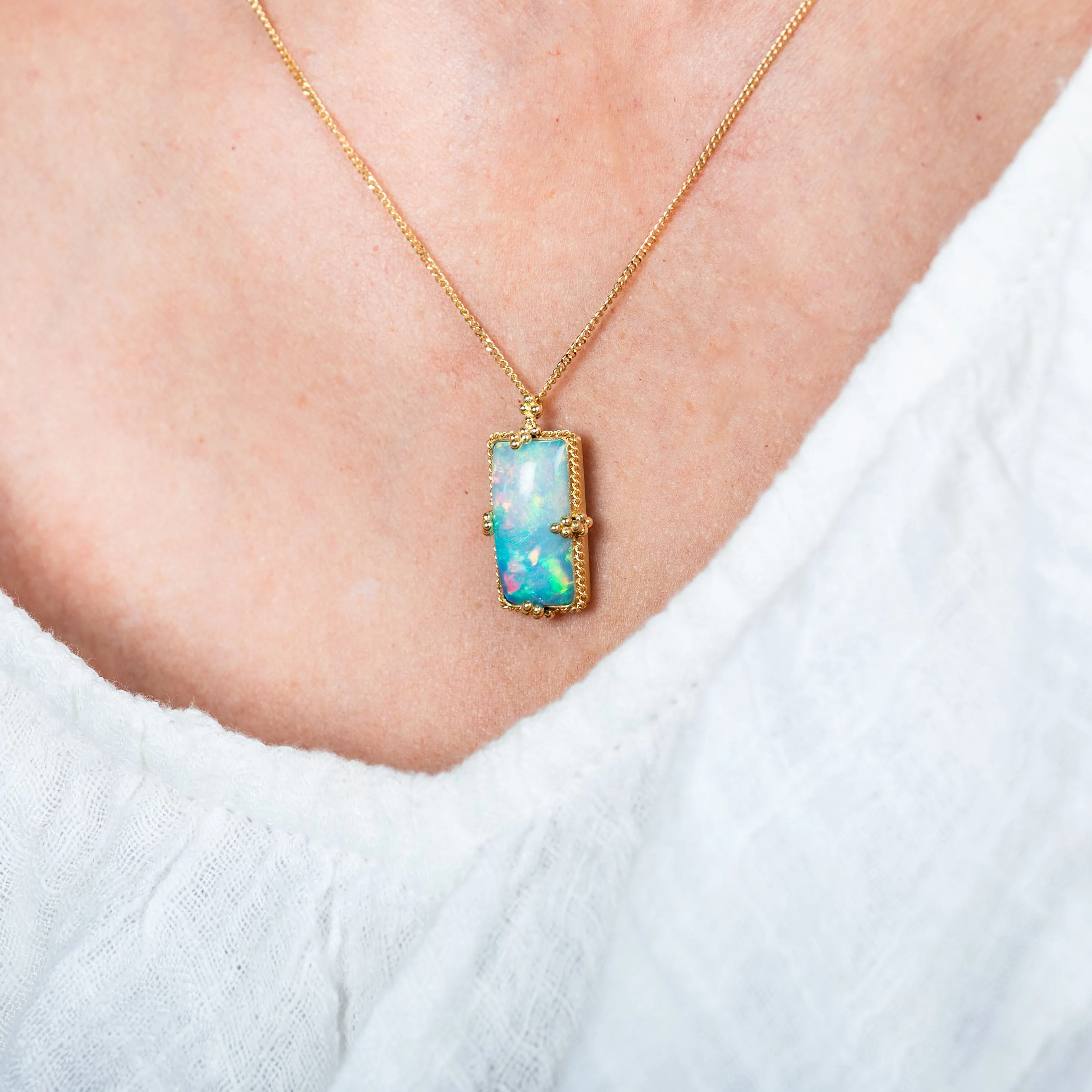 Ethiopian Opal Gradient Necklace