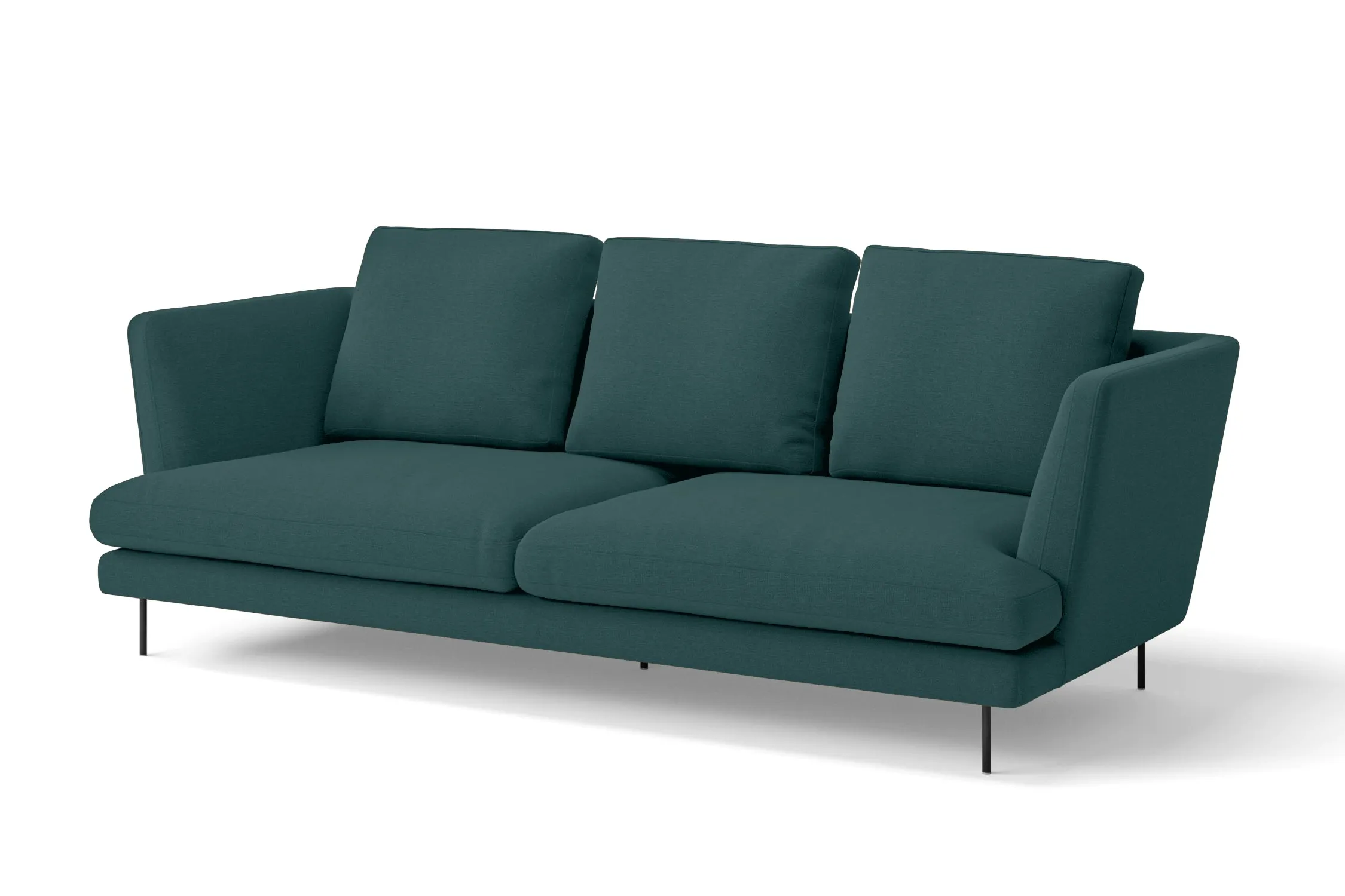 Faenza 3 Seater Sofa Teal Linen Fabric