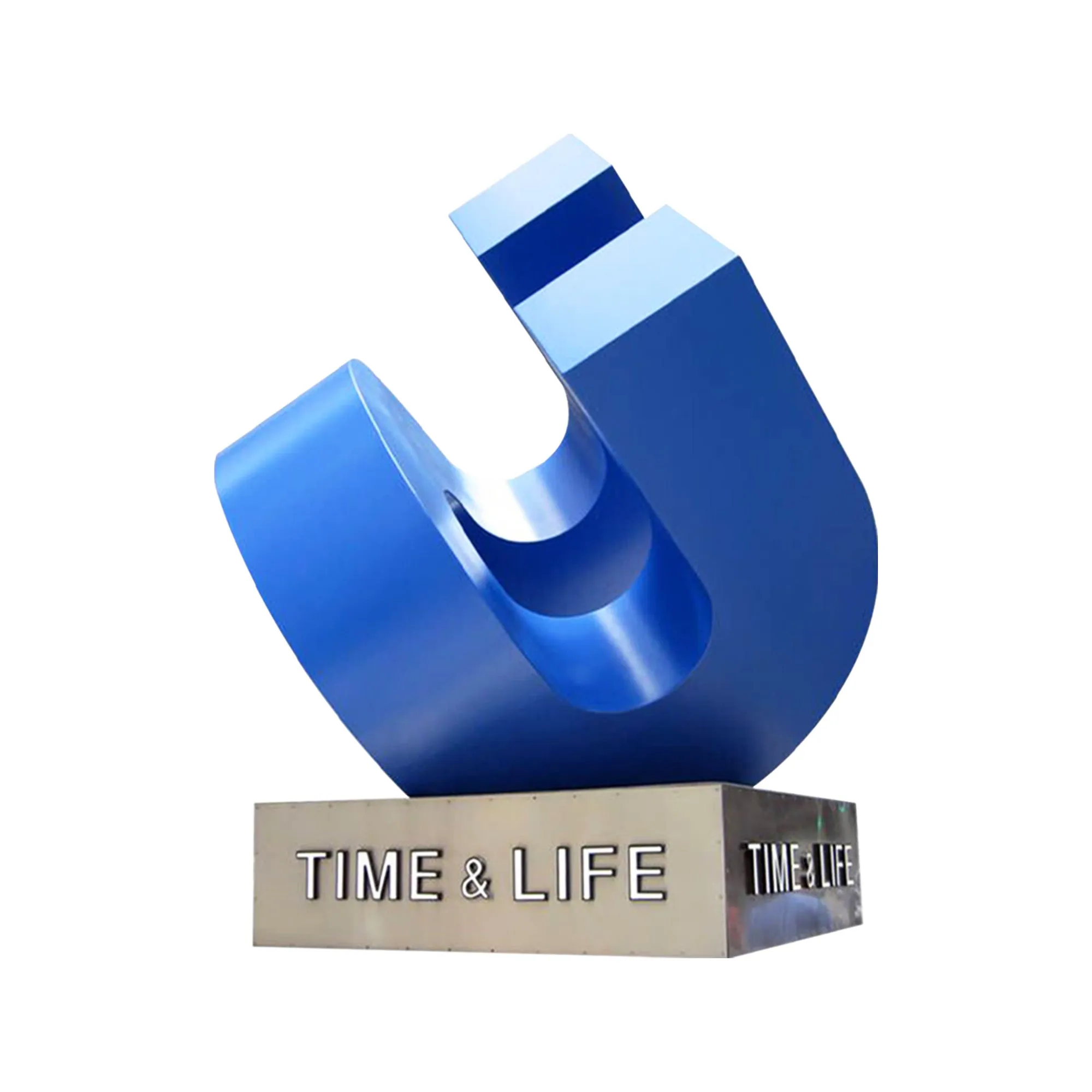 FINEST Blue Public City Decoration Abstract Stainless Steel "Time & Life" Sculpture FS-042