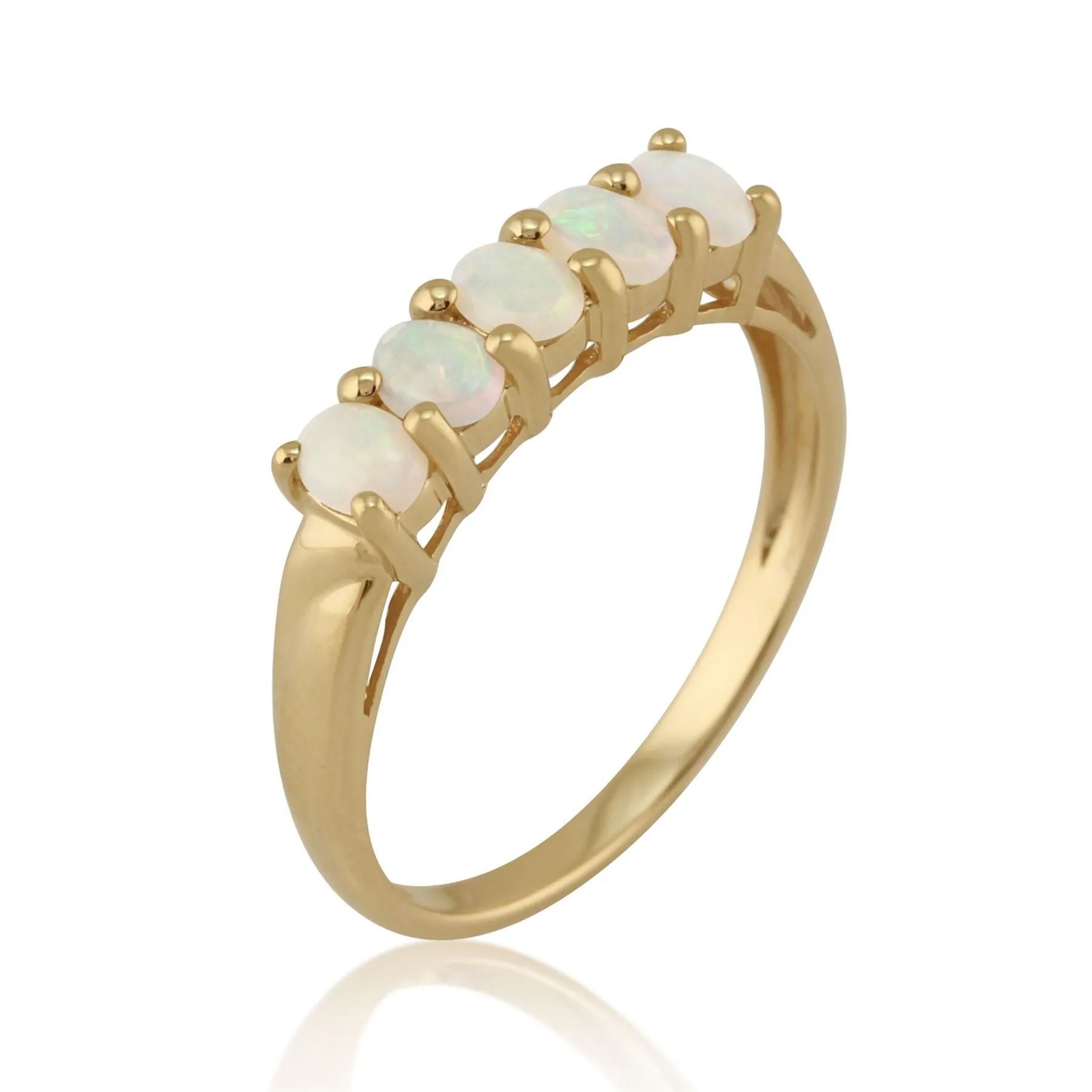 Fünf Stein Opal Ring in 9ct Gelb Gold