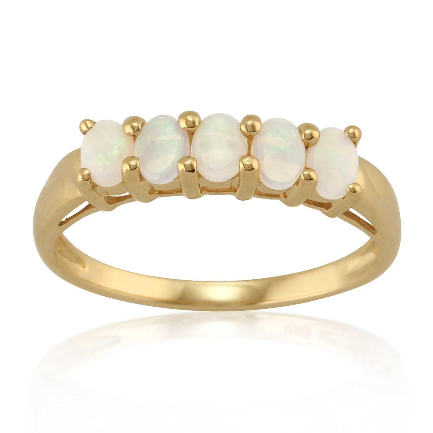 Fünf Stein Opal Ring in 9ct Gelb Gold