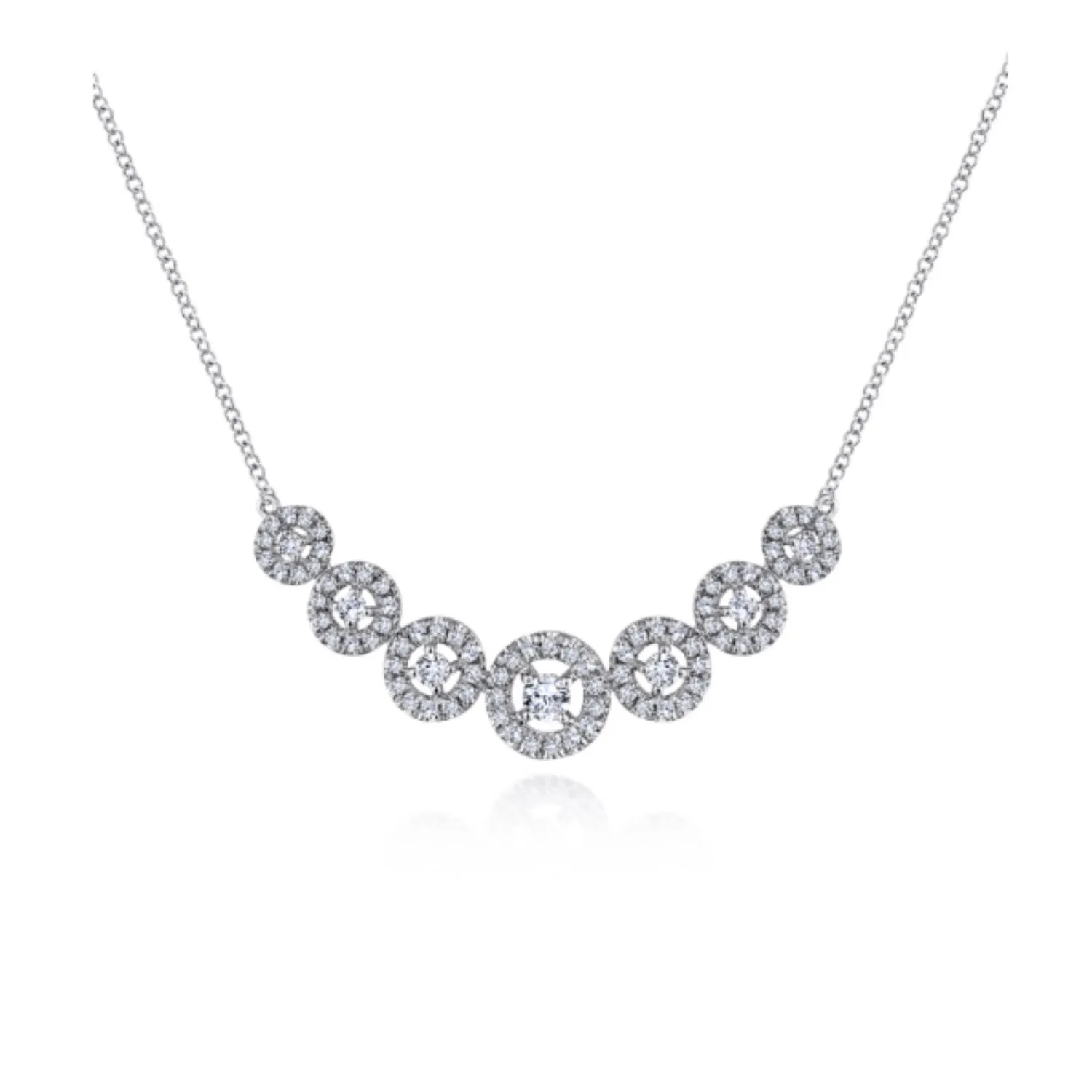 Gabriel & Co. Diamond Halo Indulgence Necklace