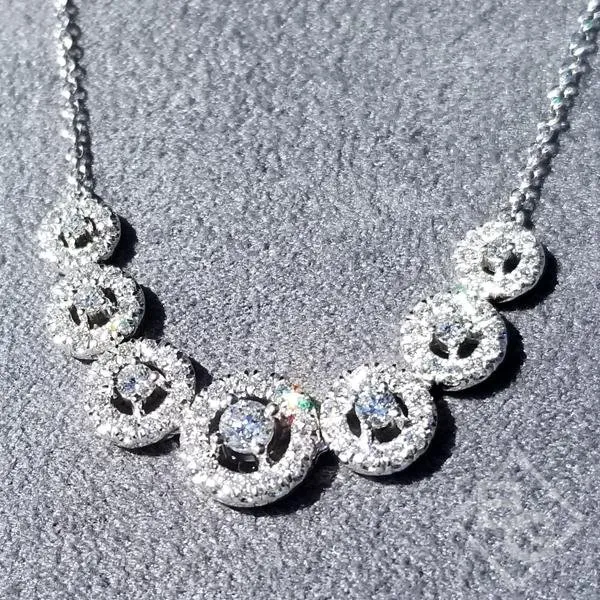 Gabriel & Co. Diamond Halo Indulgence Necklace