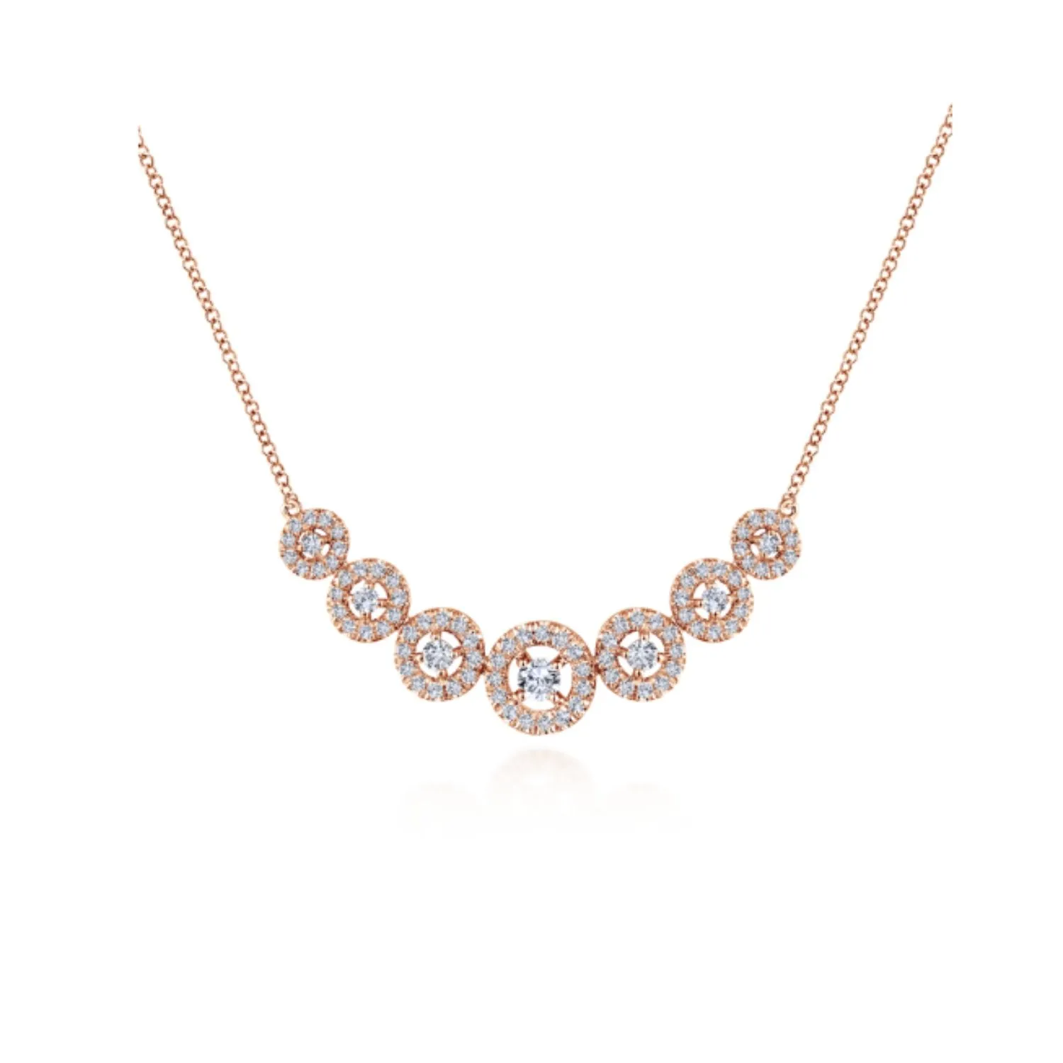 Gabriel & Co. Diamond Halo Indulgence Necklace